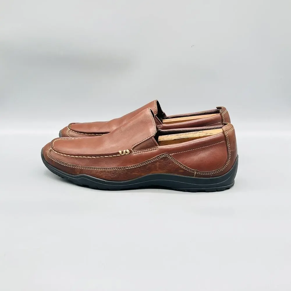 Cole Haan Shoes Mens 10 Brown Leather Vtg Air Moc Toe Slip On Loafers Casual